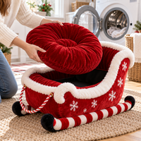 Removable cushion lifted out of the sleigh bed for washing