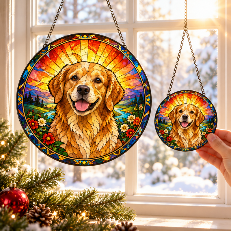 Suncatcher in two sizes: 7.8 in and 3.5 in