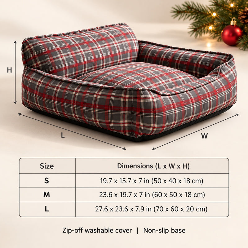 Size chart: S 19.7 x 15.7 x 7 in, M 23.6 x 19.7 x 7 in, L 27.6 x 23.6 x 7.9 in