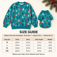 Size guide: owner one size; dog M to XXL chest 20.5 to 26.4 in